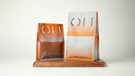 Conception adaptée aux besoins du client par poche de fond plat de papier d'emballage pour l'emballage quotidien de grains de café de nourriture