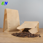 Emballage en plastique de café de sac de fond plat Recycable de PE/PE avec l'impression adaptée aux besoins du client