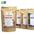 Sachet à thé compostable qui respecte l'environnement de PLA/PBAT empaquetant la catégorie comestible de papier de Brown emballage