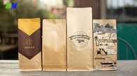 Emballage de papier d'emballage de sac de papier de fond plat emballage pour le café Bean With Valve