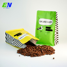 La coutume recyclable a imprimé 8 grains de café latéraux de fond plat de joint empaquetant des sacs avec la valve et la tirette
