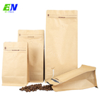 La coutume recyclable a imprimé 8 grains de café latéraux de fond plat de joint empaquetant des sacs avec la valve et la tirette