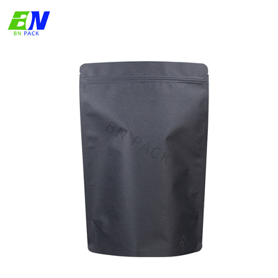 Papier d'emballage noir recyclable aucune poche courante de impression adaptée aux besoins du client avec la tirette